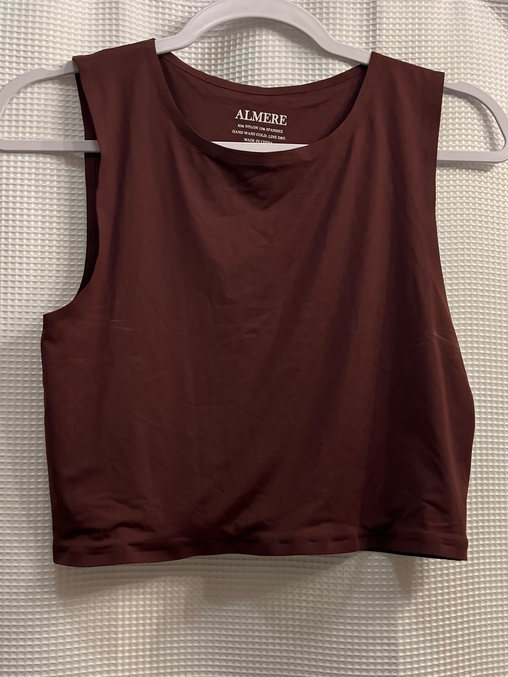 Women's Brown Sleeveless Crop Top